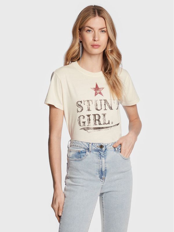 Pinko Pinko Тишърт Terribile 100611 A0MN Бежов Regular Fit