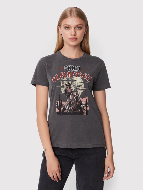 Pinko Pinko Тишърт Tivoli 1 1G18BM Y7WQ Сив Regular Fit