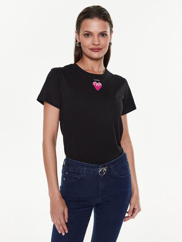 Pinko Pinko Тишърт Trapani 100789 A0PS Черен Regular Fit