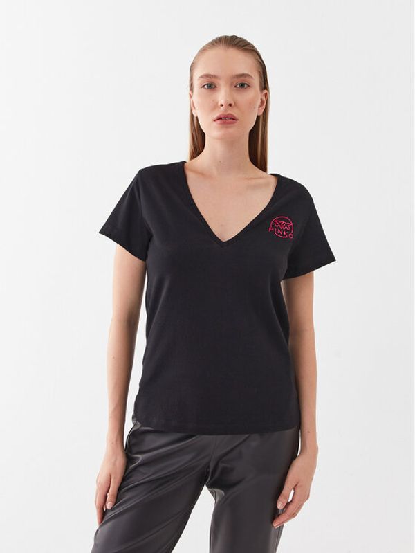 Pinko Pinko Тишърт Turbato 100372 A151 Черен Regular Fit