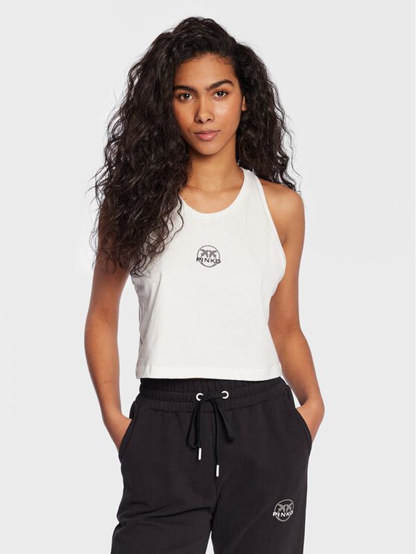 Pinko Pinko топ 100658 A0KO Бял Relaxed Fit
