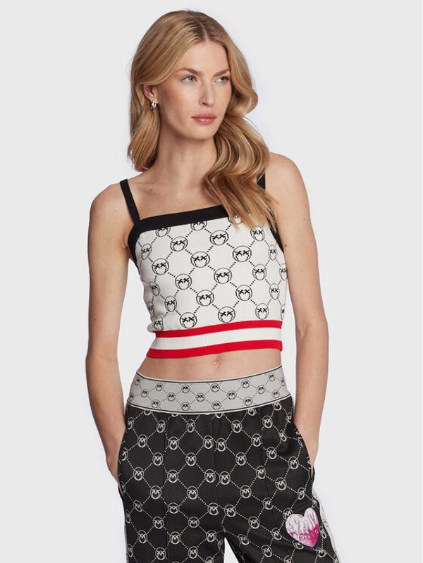 Pinko Pinko топ Alluminio 100447 A0KS Бял Slim Fit