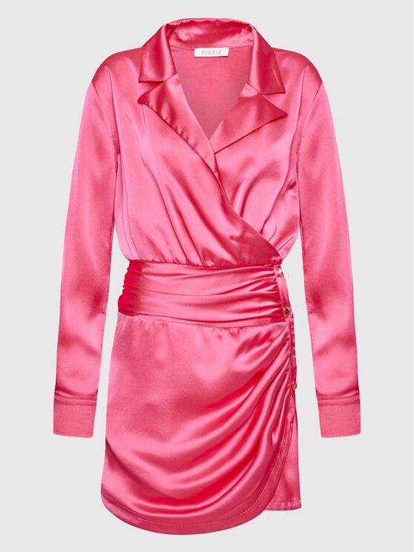 Please Please Коктейлна рокля A1EEQU9000 Розов Regular Fit