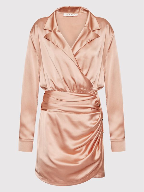 Please Please Коктейлна рокля A1EEQU9000 Розов Regular Fit