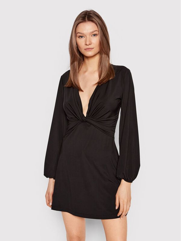 Please Please Коктейлна рокля A1EJANH000 Черен Regular Fit