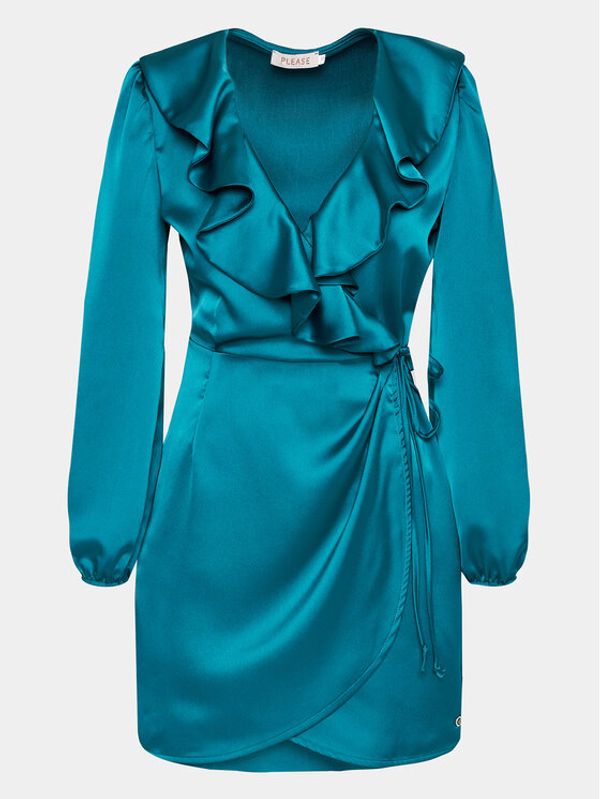 Please Please Коктейлна рокля A1NKOG1000 Зелен Regular Fit