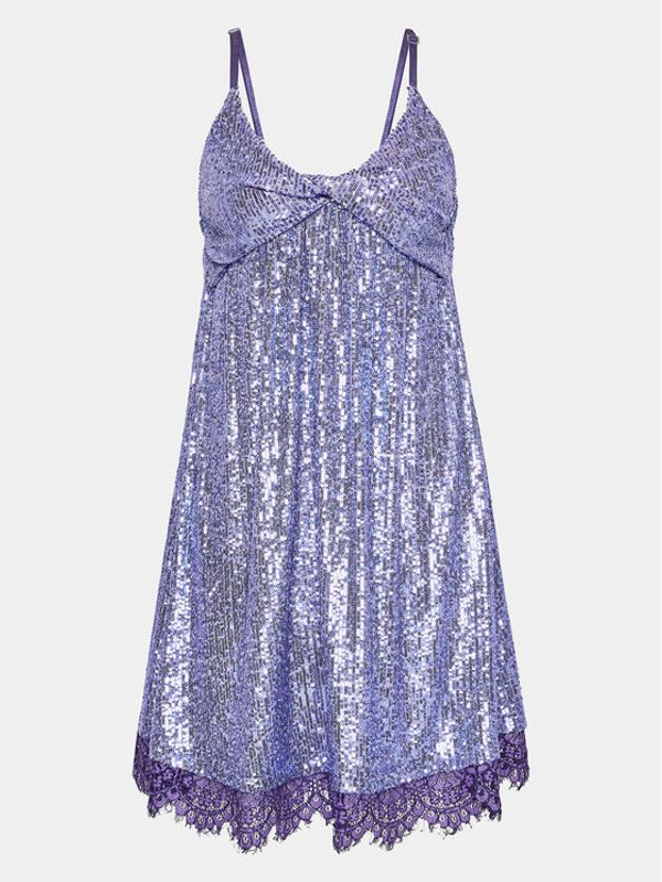 Please Please Коктейлна рокля A1OESE0000 Виолетов Relaxed Fit