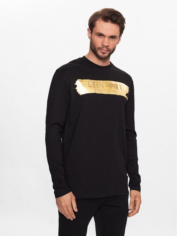 Plein Sport Plein Sport Тениска с дълъг ръкав SACC MTK6053 SJY001N Черен Regular Fit