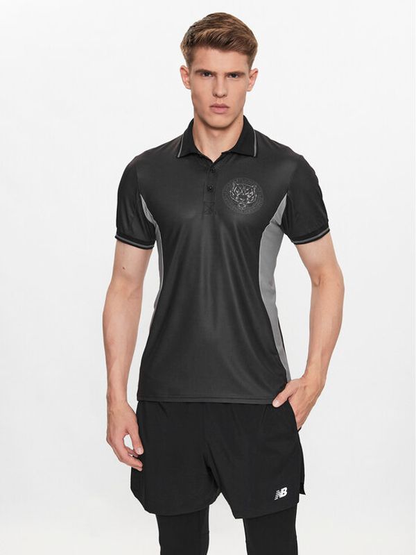 Plein Sport Plein Sport Тениска с яка и копчета PACC MTK6338 STE003N Черен Regular Fit