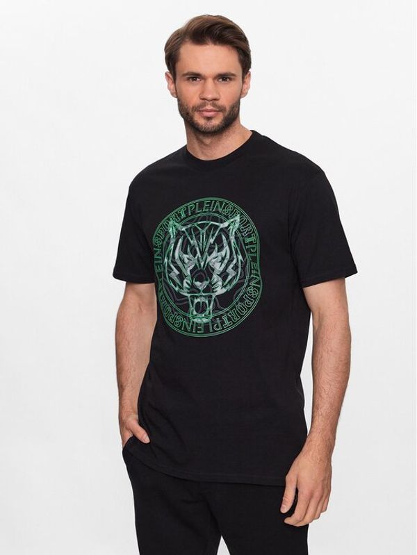 Plein Sport Plein Sport Тишърт Tiger PACC MTK6321 SJY001N Черен Regular Fit