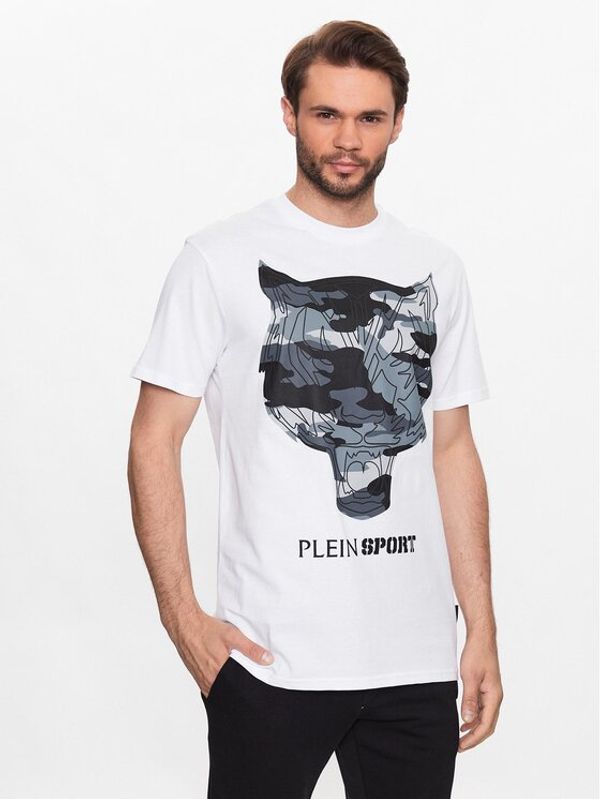Plein Sport Plein Sport Тишърт Tiger PACC MTK6328 SJY001N Бял Regular Fit