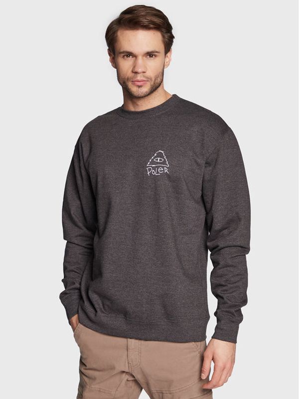Poler Poler Суитшърт Scribble 223APM2503 Сив Classic Fit
