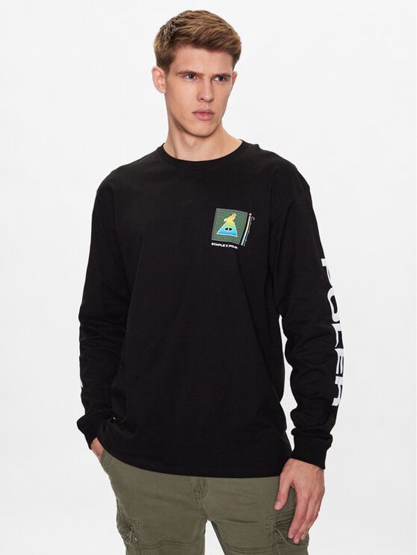Poler Poler Тениска с дълъг ръкав 231CLM2202 Черен Classic Fit