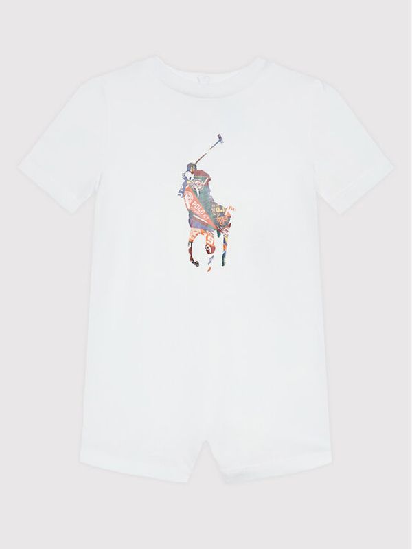Polo Ralph Lauren Polo Ralph Lauren Бебешки гащеризон без стъпала 320870790002 Бял Regular Fit