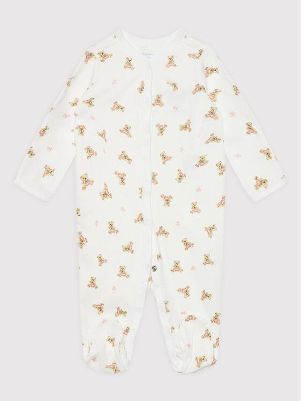 Polo Ralph Lauren Polo Ralph Lauren Бебешки гащеризон със стъпала 310682708001 Бял