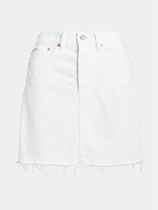 Polo Ralph Lauren Polo Ralph Lauren Дънкова пола 211903405001 Бял Slim Fit