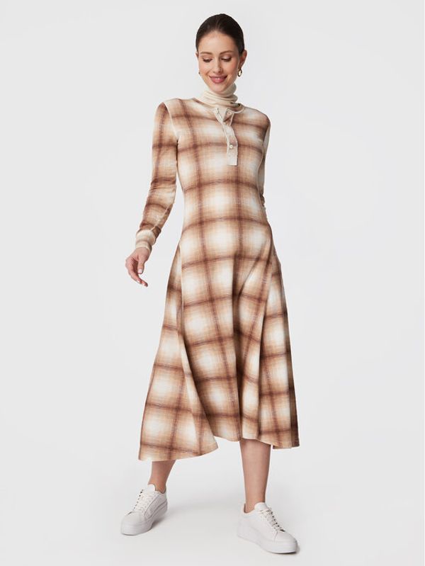 Polo Ralph Lauren Polo Ralph Lauren Ежедневна рокля 211882344001 Бежов Regular Fit