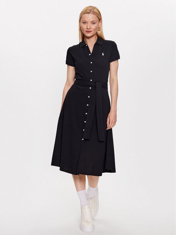 Polo Ralph Lauren Polo Ralph Lauren Ежедневна рокля 211913304001 Черен Regular Fit