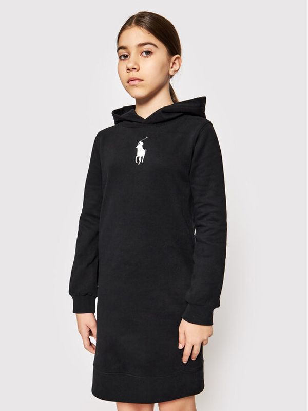 Polo Ralph Lauren Polo Ralph Lauren Ежедневна рокля Hood Flc Drs 313837221008 Черен Regular Fit