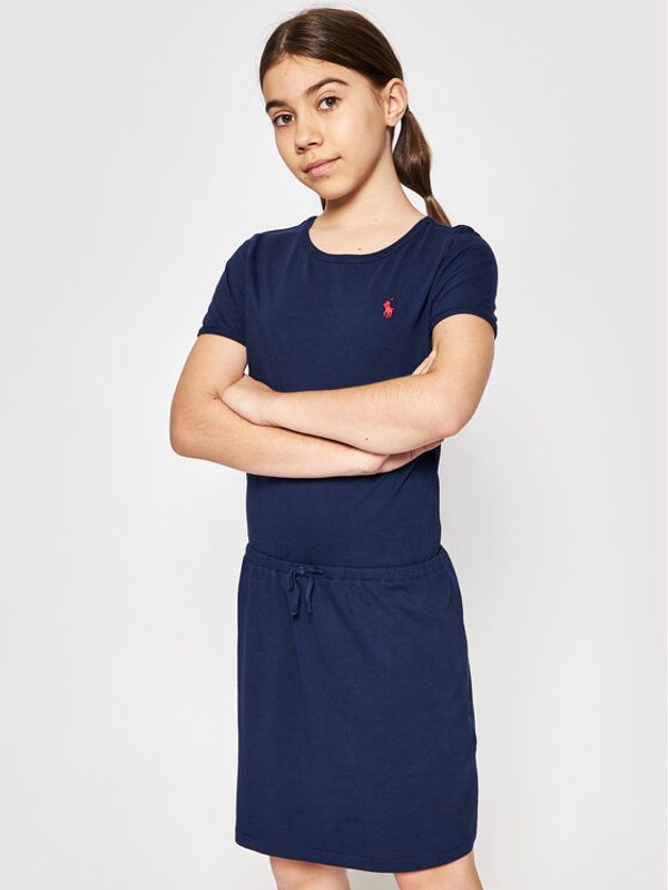 Polo Ralph Lauren Polo Ralph Lauren Ежедневна рокля Tie Frnt Drs 313833945008 Тъмносин Regular Fit