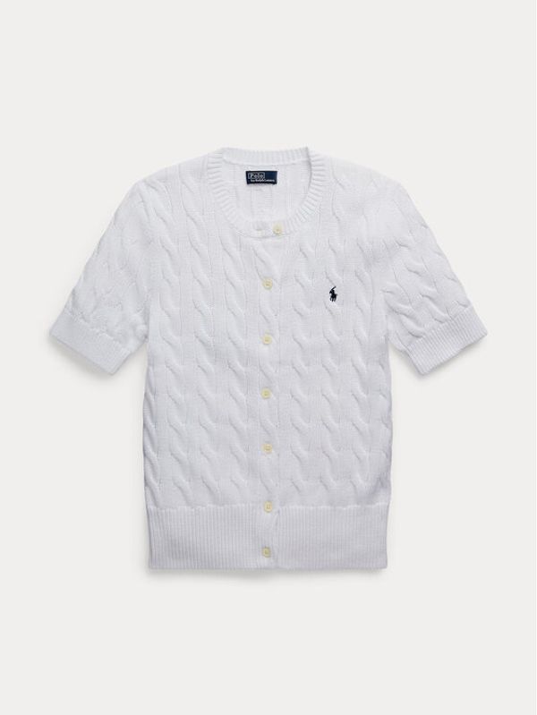 Polo Ralph Lauren Polo Ralph Lauren Кардиган 211906814001 Бял Slim Fit