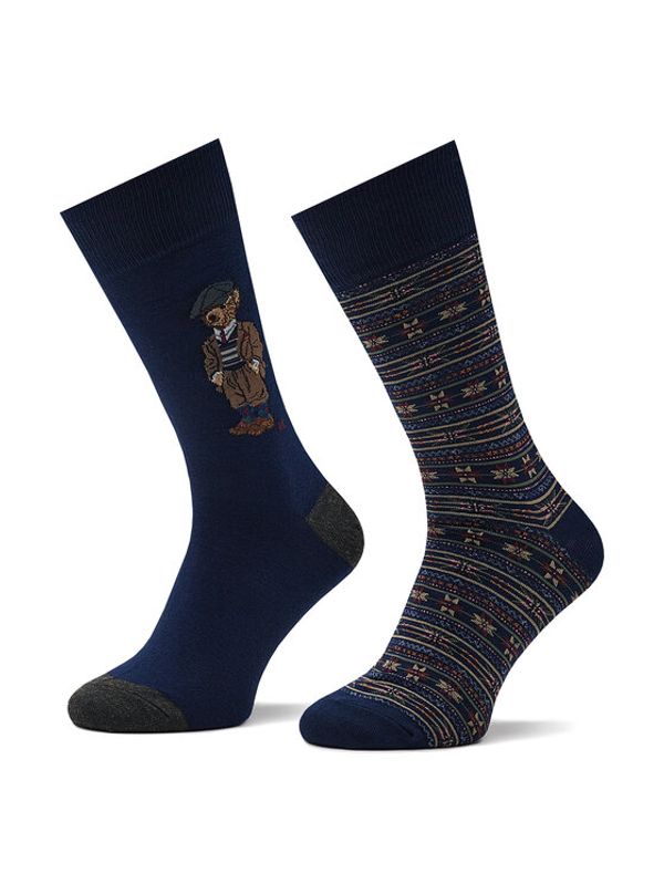 Polo Ralph Lauren Polo Ralph Lauren Комплект 2 чифта дълги чорапи мъжки 449892854001 Тъмносин