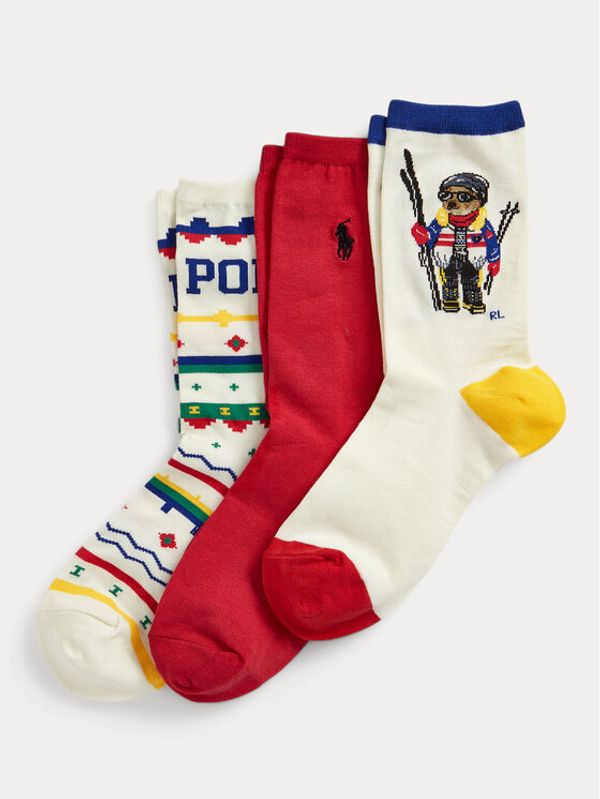Polo Ralph Lauren Polo Ralph Lauren Комплект 3 чифта дълги чорапи дамски 455898867001 Цветен