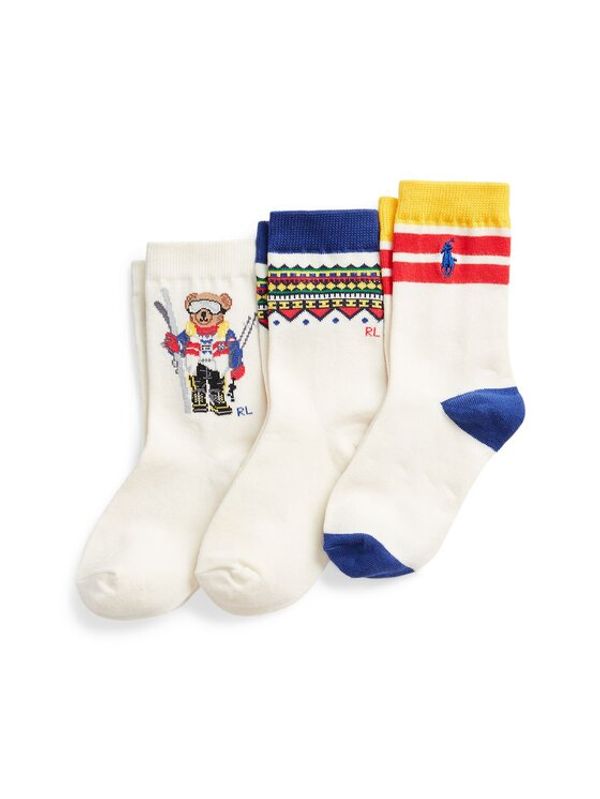 Polo Ralph Lauren Polo Ralph Lauren Комплект 3 чифта дълги чорапи детски 442896742001 Бежов