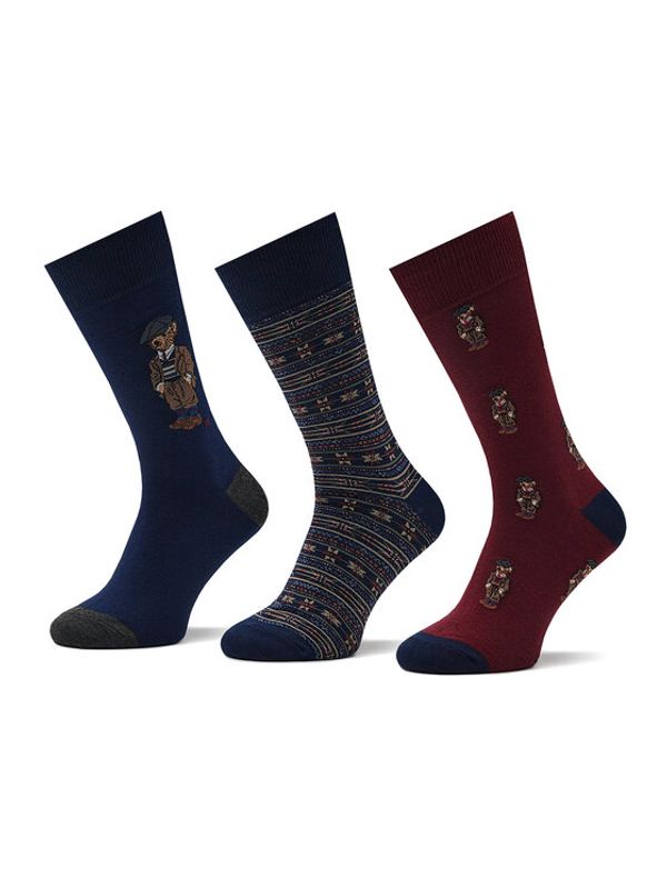 Polo Ralph Lauren Polo Ralph Lauren Комплект 3 чифта дълги чорапи мъжки 449892865001 Цветен