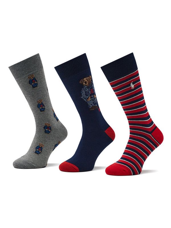Polo Ralph Lauren Polo Ralph Lauren Комплект 3 чифта дълги чорапи мъжки 449892866001 Цветен