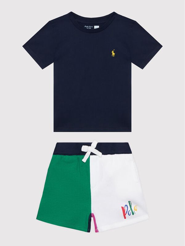 Polo Ralph Lauren Polo Ralph Lauren Комплект тишърт и спортни шорти 320865743001 Тъмносин Regular Fit