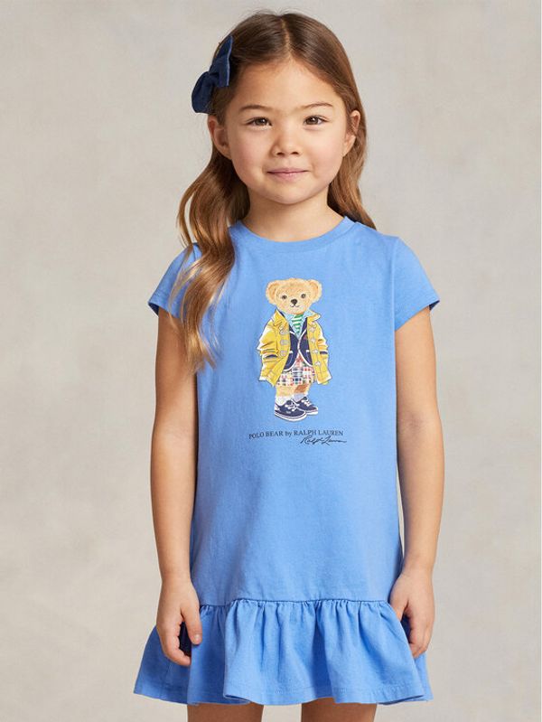 Polo Ralph Lauren Polo Ralph Lauren Лятна рокля 312901146001 Син Regular Fit