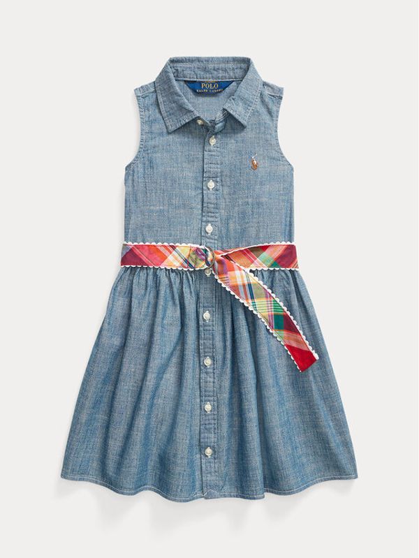 Polo Ralph Lauren Polo Ralph Lauren Лятна рокля 312901563001 Син Regular Fit