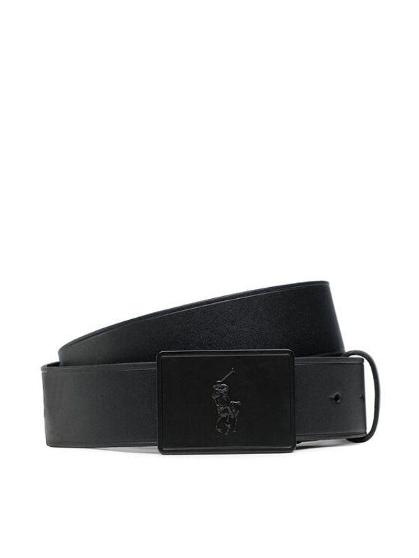 Polo Ralph Lauren Polo Ralph Lauren Мъжки колан 36mm Pp Plaque Belt 405691693005 Черен
