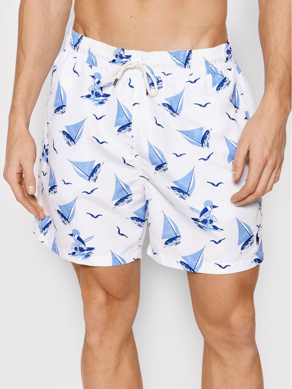 Polo Ralph Lauren Polo Ralph Lauren Плувни шорти 710863941001 Бял Regular Fit