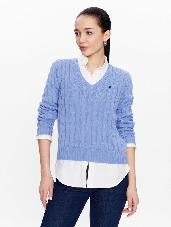 Polo Ralph Lauren Polo Ralph Lauren Пуловер 211891641003 Син Slim Fit