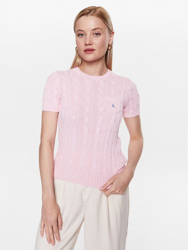 Polo Ralph Lauren Polo Ralph Lauren Пуловер 211895379006 Розов Slim Fit