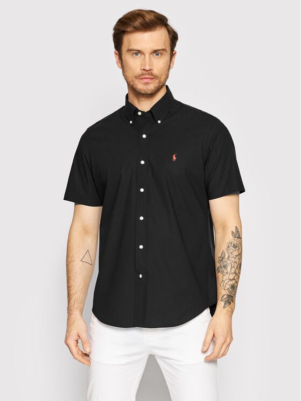 Polo Ralph Lauren Polo Ralph Lauren Риза 710867700001 Черен Custom Fit