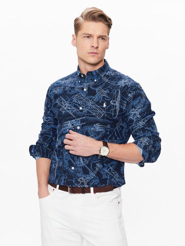 Polo Ralph Lauren Polo Ralph Lauren Риза 710897268001 Тъмносин Custom Fit