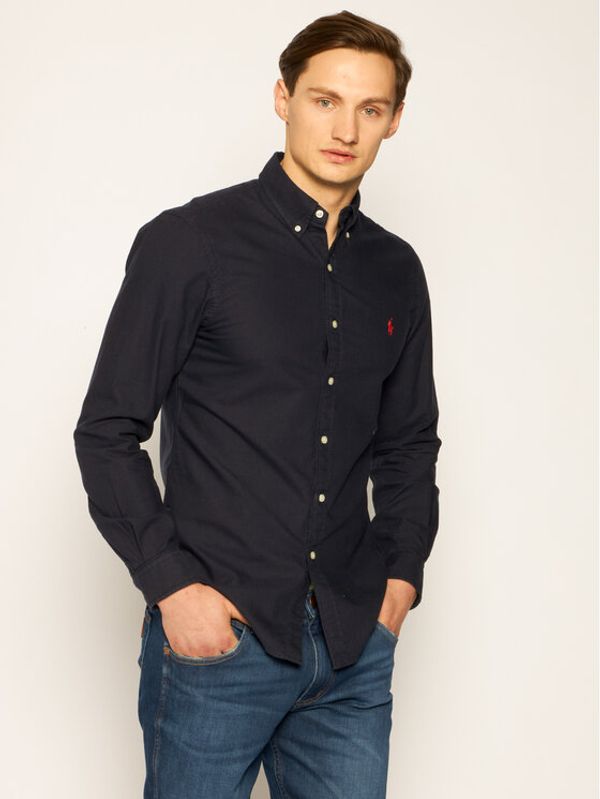 Polo Ralph Lauren Polo Ralph Lauren Риза Bsr 710723610 Тъмносин Slim Fit
