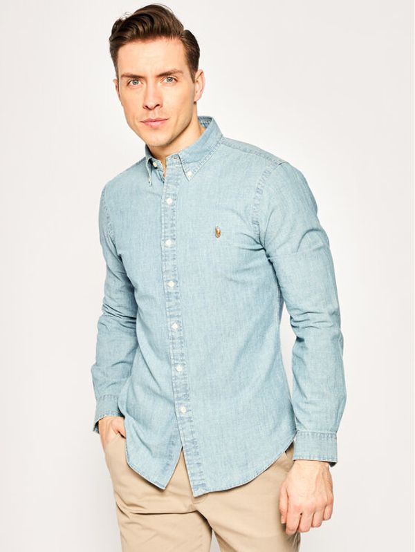 Polo Ralph Lauren Polo Ralph Lauren Риза Core Replen 710548538 Син Slim Fit