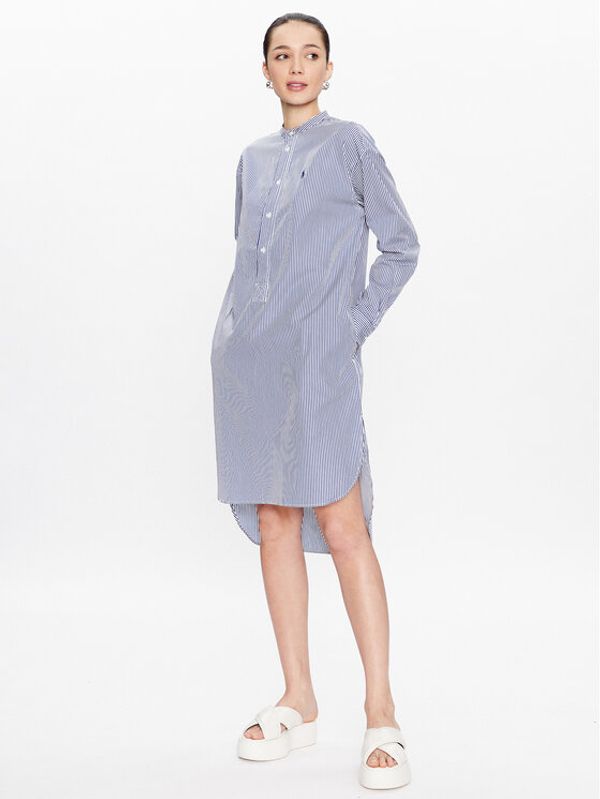 Polo Ralph Lauren Polo Ralph Lauren Рокля тип риза 211891431001 Тъмносин Regular Fit