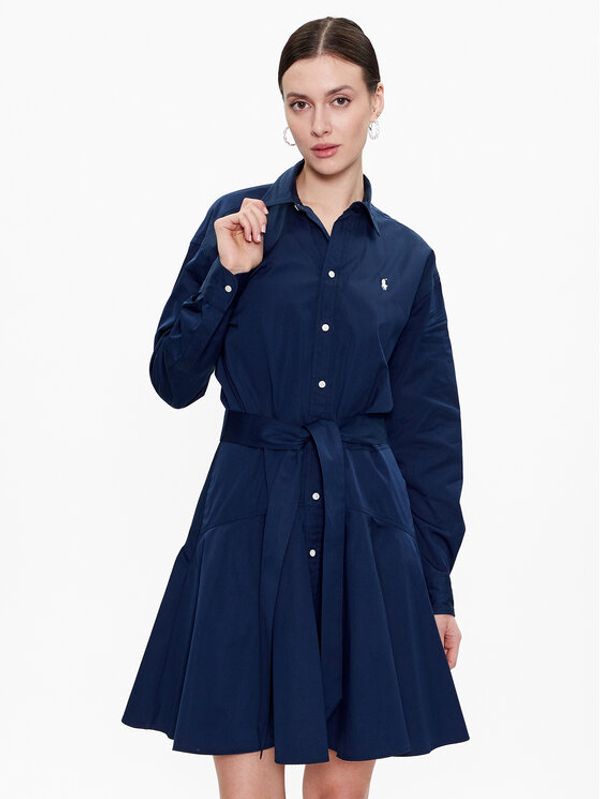 Polo Ralph Lauren Polo Ralph Lauren Рокля тип риза 211903189001 Тъмносин Regular Fit