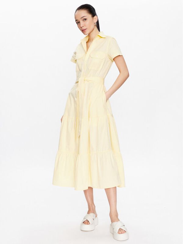 Polo Ralph Lauren Polo Ralph Lauren Рокля тип риза 211904864001 Жълт Regular Fit