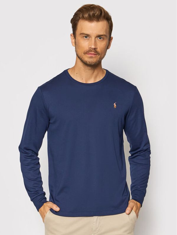 Polo Ralph Lauren Polo Ralph Lauren Тениска с дълъг ръкав 710760121 Тъмносин Slim Fit
