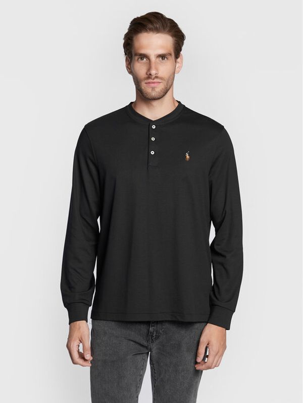 Polo Ralph Lauren Polo Ralph Lauren Тениска с дълъг ръкав 710876614001 Черен Slim Fit