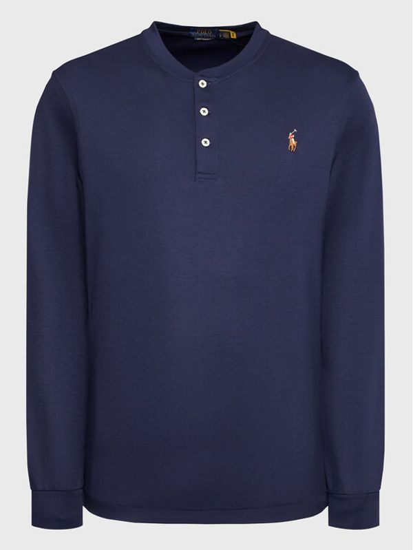 Polo Ralph Lauren Polo Ralph Lauren Тениска с дълъг ръкав 710876614003 Тъмносин Slim Fit