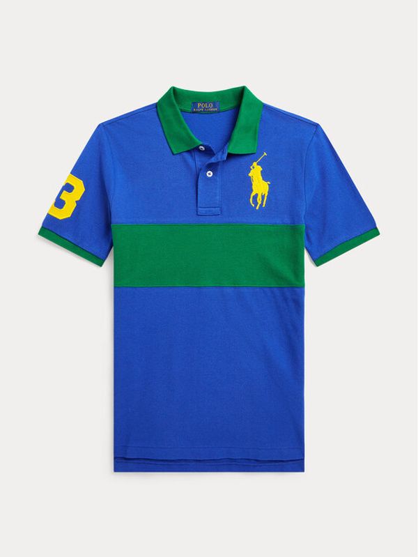 Polo Ralph Lauren Polo Ralph Lauren Тениска с яка и копчета 323861047005 Син Regular Fit