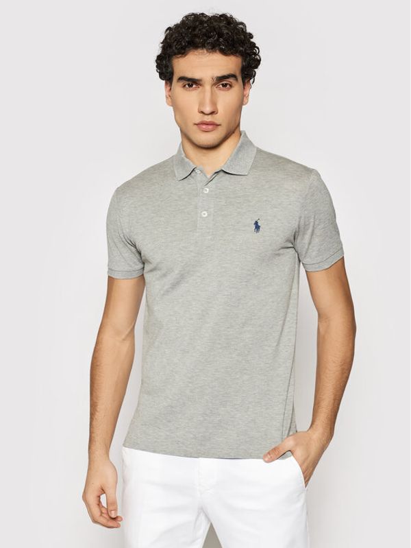 Polo Ralph Lauren Polo Ralph Lauren Тениска с яка и копчета 710541705 Сив Slim Fit