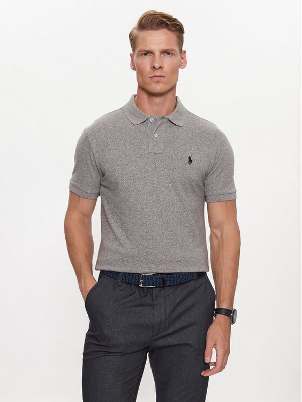 Polo Ralph Lauren Polo Ralph Lauren Тениска с яка и копчета 710548797011 Сив Slim Fit